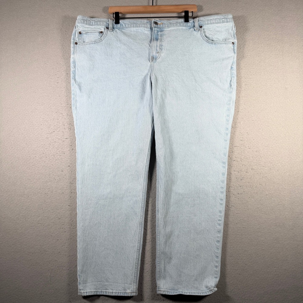 Abercrombie & Fitch The 90s Straight Mid Rise Jeans Light Wash Blue Size 37 Reg